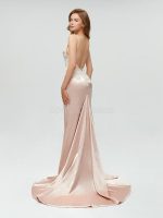Sexy Backless V Neck Lace Mermaid Long Evening Prom Dresses, 17520 - Image 11