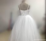 Spaghetti Lace Top White Tulle Hot Sale Flower Girl Dresses For Wedding Party, FG005 - Image 3