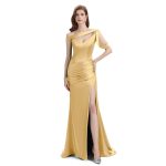 Mismatched African Mermaid Cheap Long Champagne Gold Bridesmaid Dresses Online, WG823 - Image 2