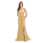 Mismatched African Mermaid Cheap Long Champagne Gold Bridesmaid Dresses Online, WG823 - Image 5