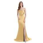 Mismatched African Mermaid Cheap Long Champagne Gold Bridesmaid Dresses Online, WG823 - Image 3