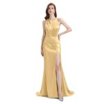 Mismatched African Mermaid Cheap Long Champagne Gold Bridesmaid Dresses Online, WG823 - Image 4