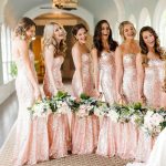 Rose Gold Sequin Mermaid Custom Long Bridesmaid Dresses, WG227 - Image 2