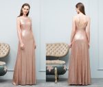 Cheap Sparkly Floor Length Mismatched Gold Sequin Bridesmaid Dresses, WG547 - Image 4