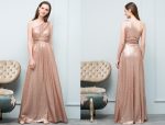 Cheap Sparkly Floor Length Mismatched Gold Sequin Bridesmaid Dresses, WG547 - Image 5