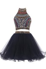 Sexy Two Pieces Backless Black homecoming prom dresses, Black Cocktail Dresses, CM0019 - Image 4