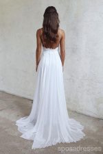 Sexy Backless Unique Casual Cheap Beach Wedding Dresses, WD311 - Image 3