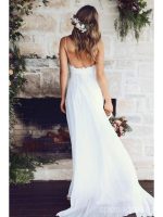 Sexy Backless Unique Casual Cheap Beach Wedding Dresses, WD311 - Image 4