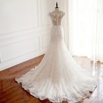 2018 Sexy See Through Cap Sleeve Lace Mermaid Wedding Bridal Dresses, Affordable Custom Made Wedding Bridal Dresses, WD268 - Image 3