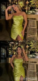 Sexy Green One Shoulder Mini Short Prom Homecoming Dresses Tight,Party Dress,CM1015 - Image 6