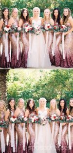 Sequin Mermaid Sleeveless Cheap Bridesmaid Dresses Online, WG814 - Image 4