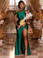 Mismatched Green Mermaid Cheap Long Bridesmaid Dresses Online,WG1277 - Image 3