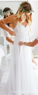Sexy Backless Unique Casual Cheap Beach Wedding Dresses, WD311 - Image 7