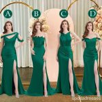 Mismatched Emerald Green Mermaid Cheap Bridesmaid Dresses Online, WG776 - Image 2