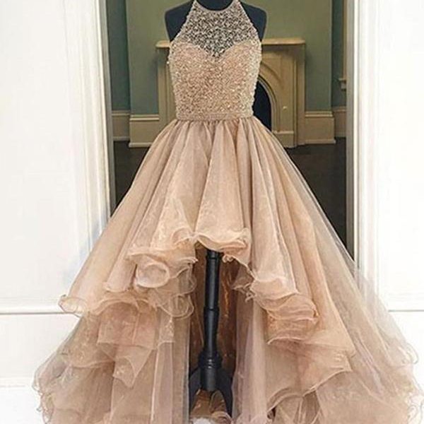 High Low Evening Prom Dresses, Custom Long Prom Dresses, Cheap Formal Prom Dresses, 17060