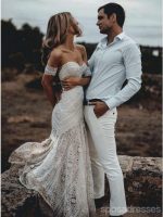 Sweetheart Lace Mermaid Wedding Dresses Online, Cheap Lace Bridal Dresses, WD460 - Image 2
