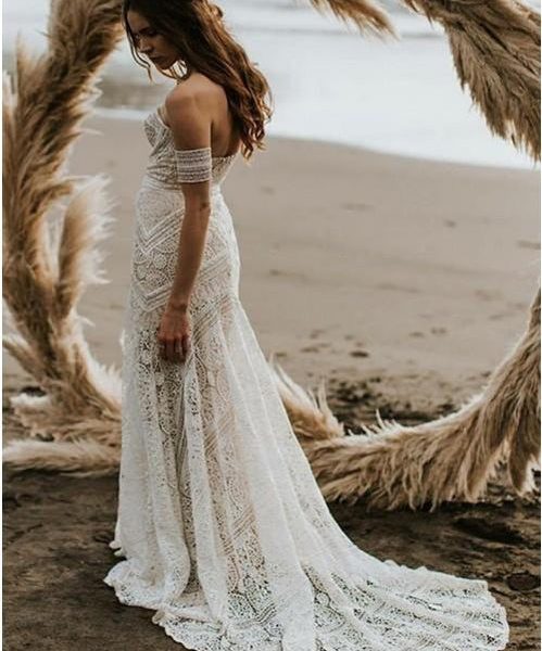Sweetheart Lace Mermaid Wedding Dresses Online, Cheap Lace Bridal Dresses, WD460