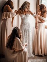Sweetheart Lace Mermaid Wedding Dresses Online, Cheap Lace Bridal Dresses, WD460 - Image 3