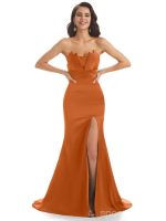 Unique Mismatched Burnt Orange Mermaid Cheap Bridesmaid Dresses Online, WG933 - Image 3