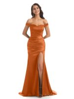Unique Mismatched Burnt Orange Mermaid Cheap Bridesmaid Dresses Online, WG933 - Image 5