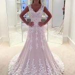 Lace Strapless A-line See Through Cheap Wedding Dresses Online, WD339