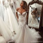 Off Shoulder Lace Mermaid Wedding Dresses Online, Cheap Beach Bridal Dresses, WD473 - Image 2