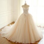 Cap Sleeve Lace Long Custom Cheap Custom Wedding Dresses, WD307 - Image 3