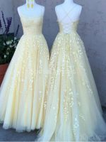 Cheap A-line Lace Beaded Spagheitt Straps Evening Prom Dresses, Evening Party Prom Dresses, 12188 - Image 7